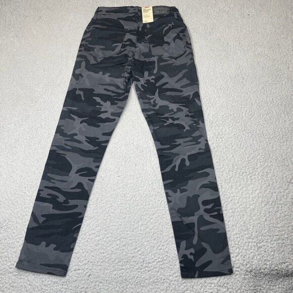 Levis 721 Jeans Womens 2 Black Camouflage High Rise Skinny Ankle 26x27 NWT NEW - Picture 2 of 16